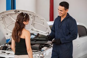Woman with Mechanic - Meineke Bolingbrook Illinois Licensed Auto Care | Meineke Car Care | Bolingbrook, IL